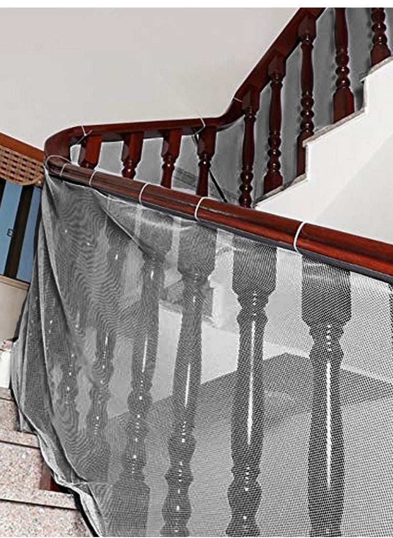 Kiddale - Pack of 3 Grey 3m by 1.1m Baby Safety Net|  Baby Proofing | Stairs Net |  Balcony Rails Net|  Child Safety Net|  Kids Safety product - Image 1