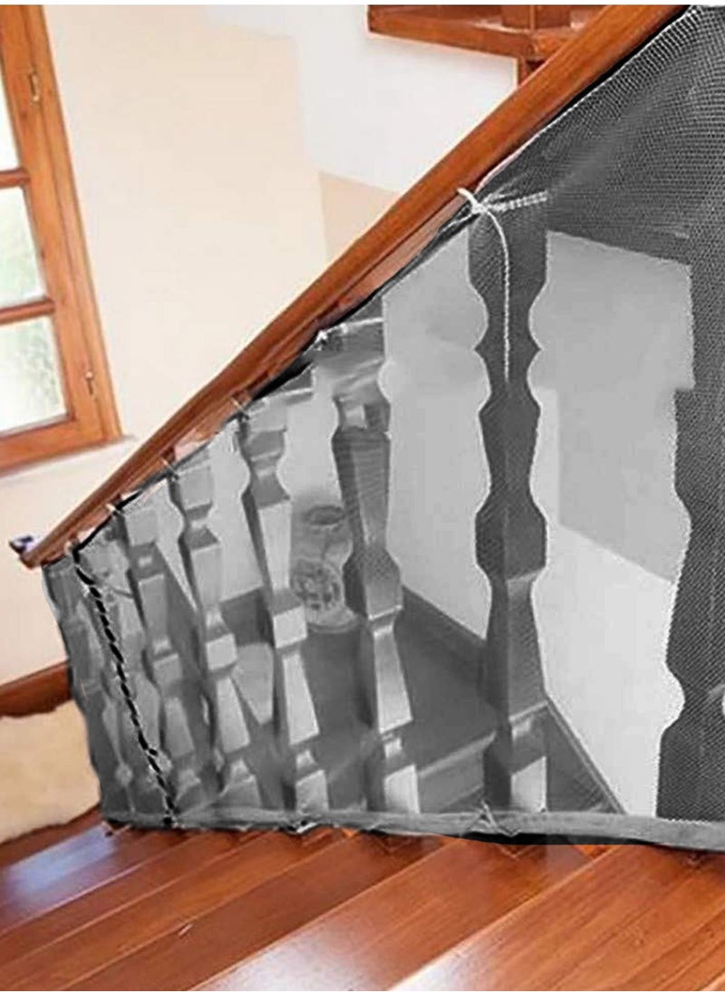 Kiddale - Pack of 3 Grey 3m by 1.1m Baby Safety Net|  Baby Proofing | Stairs Net |  Balcony Rails Net|  Child Safety Net|  Kids Safety product - Image 1