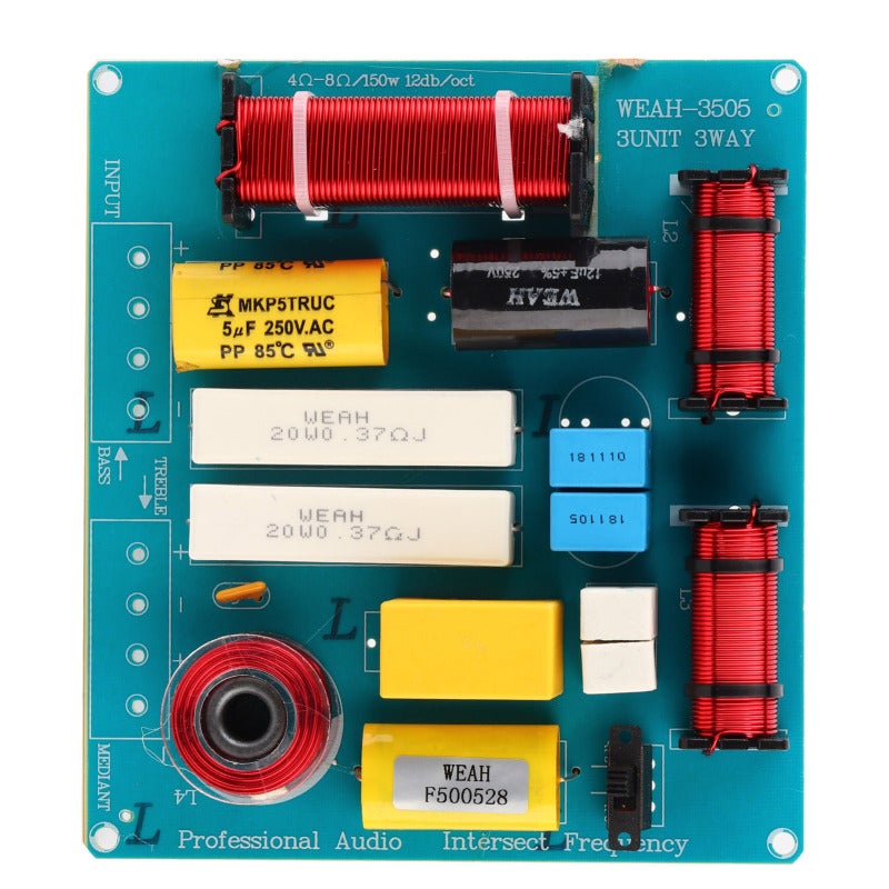 Frequency Divider 3 Way - Tweeter Mediant Bass Crossover Filter for KTV Stage Professional Speaker Audio Quality Improvement - Image 1