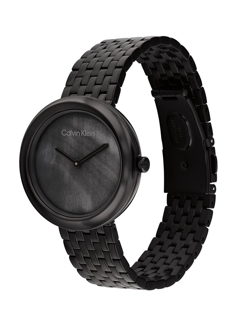 CALVIN KLEIN Women's Analog Round Shape Stainless Steel Wrist Watch 25200323 - 34 Mm  - Image 1