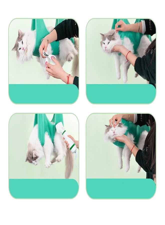 UtySty Cat Grooming Hammock Breathable Hanging Harness Restraint Holder Helper for Pet Nail Trimming Cutting Clipping Bathing Claw Care Small Dogs Chihuahua Poodle Puppy Benny Rabbit - Image 5