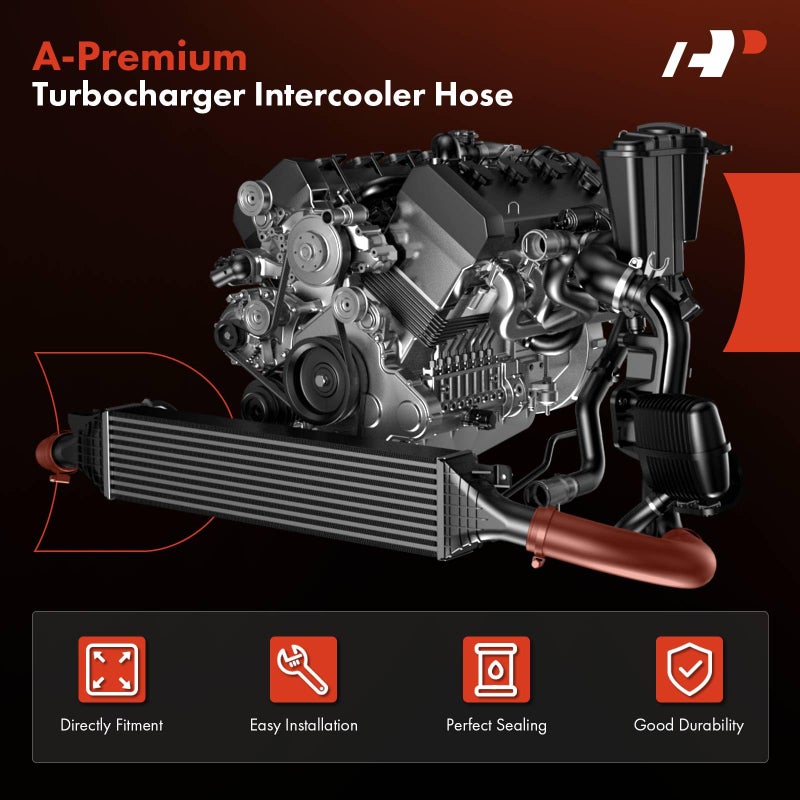 A-Premium APremium Hot Side Turbocharger Intercooler Hose Compatible with Dodge Sprinter 25003500 Freightliner Sprinter 25003500 2007 2008 2009 V6 30L35L Replace 68047331AA 9065282282 - Image 4