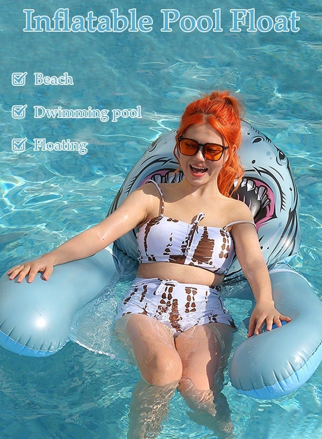 DUNISO Pool Floats, Inflatable Pool Float Rafts for Men and Women, Water Inflatable Hole Floats Rafts Adult Swimming Pool Reclining Chair Float Bed, Cooling Pool Float Summer Party Floats - Image 3