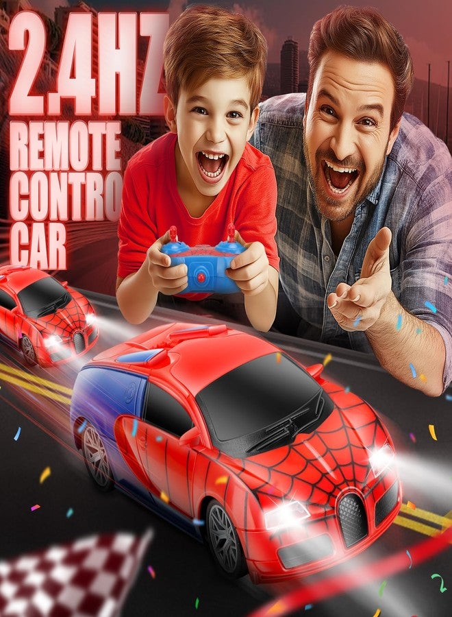 Aooess Remote Control Car Toy for Kids: Spider Rc Cars for Boys Age 4-7 Toy Cars for Boys Age 4-7 Racing Car Toys Spider Toys for Boy 4-6 Birthday Gift for 3 4 5 6 7 8 9 Year Old Boy Girls, Red - Image 2