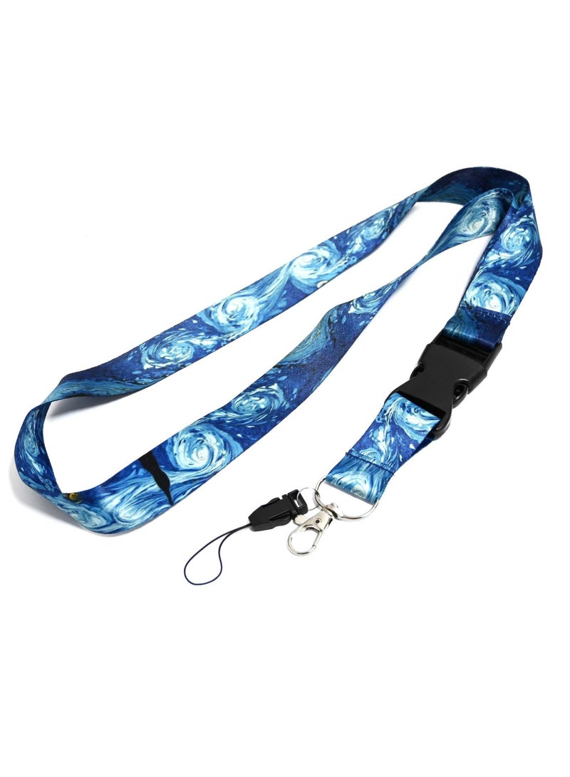 FIS Bag of 10 Fancy Lanyard With Metal Hook Width:2.5CM, Length:90CM Deep sea Blue Colour -FSNAF3 - Image 5