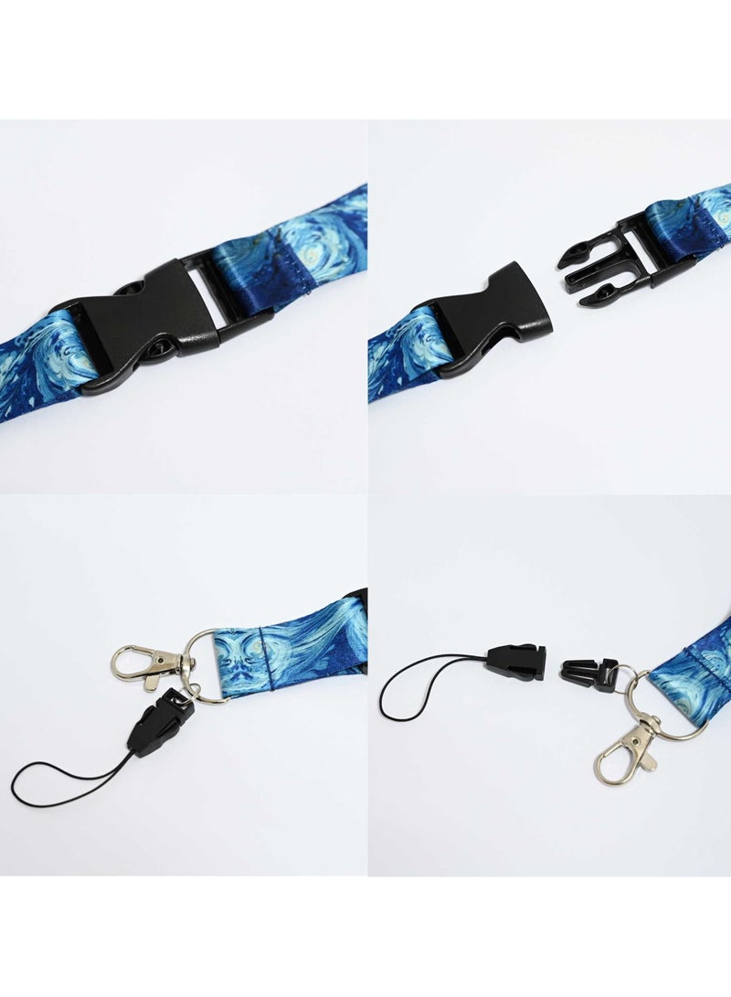 FIS Bag of 10 Fancy Lanyard With Metal Hook Width:2.5CM, Length:90CM Deep sea Blue Colour -FSNAF3 - Image 3