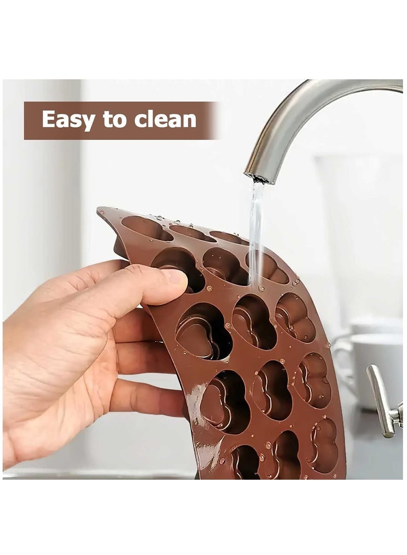 Silicone Chocolate Moulds, 6 Pack Candy Moulds, BPA Free, Non-Stick Silicone Molds for Making Jelly, Pralines, Gummy, Chocolate - Image 5