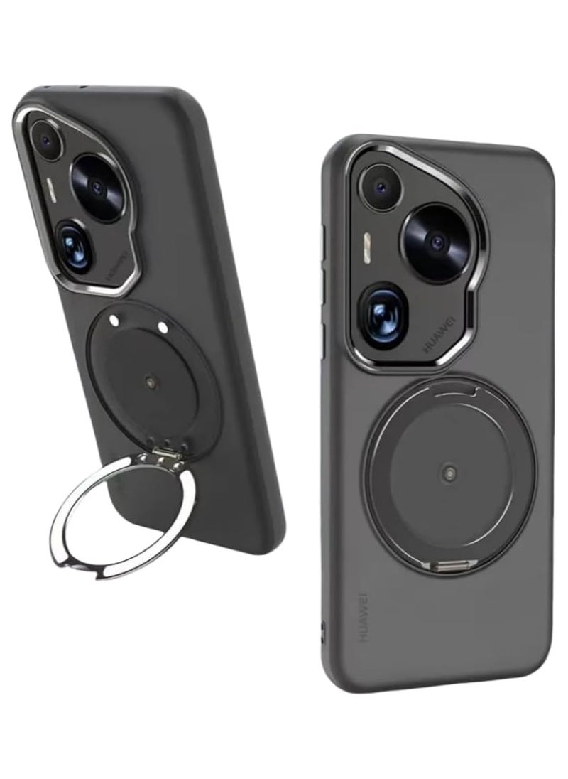 General Compatible with Huawei Pura 70 Ultra Case Hard PC Magnetic 360 Rotation Metal Stand Back Cover For Pura 70 Ultra Shell  - Image 1
