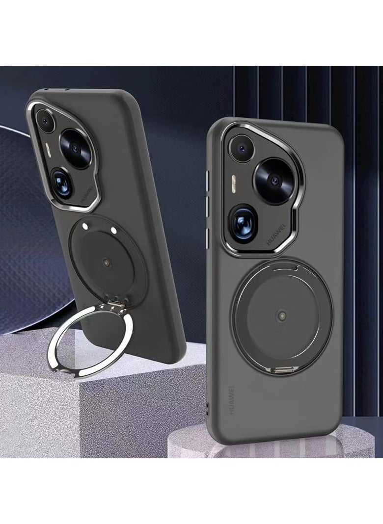 General Compatible with Huawei Pura 70 Ultra Case Hard PC Magnetic 360 Rotation Metal Stand Back Cover For Pura 70 Ultra Shell  - Image 3