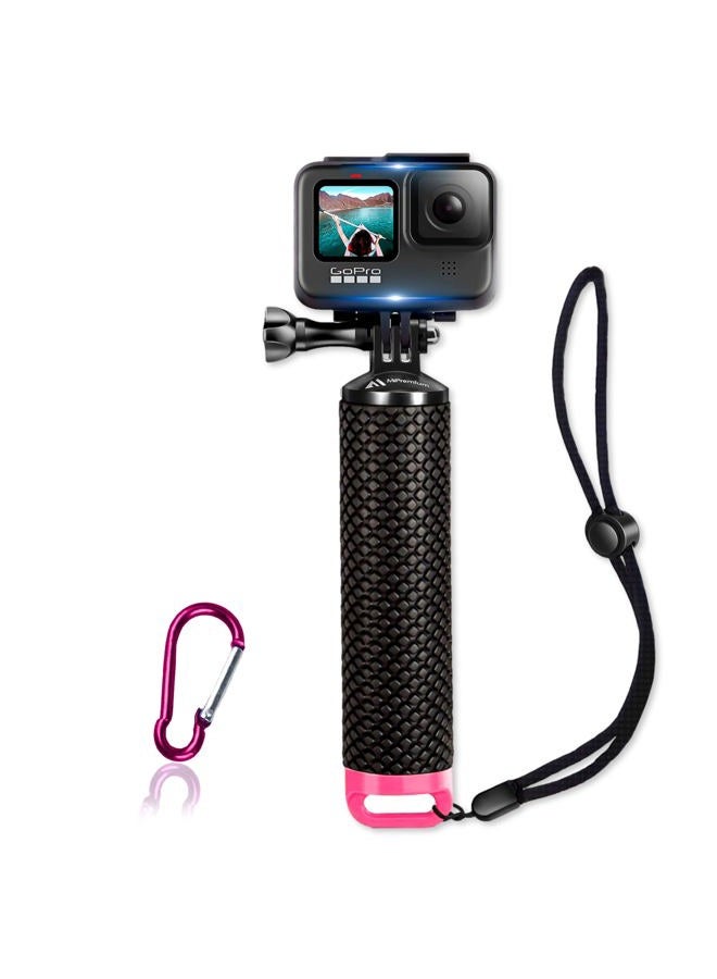 MiPremium Waterproof Floating Hand Grip Compatible with GoPro Camera Hero 5 Session Black Silver Hero 6 5 4 3 2 1 Handler & Handle Mount Accessories Kit for Water Sport and Action Cameras (Rose Red) - Image 1
