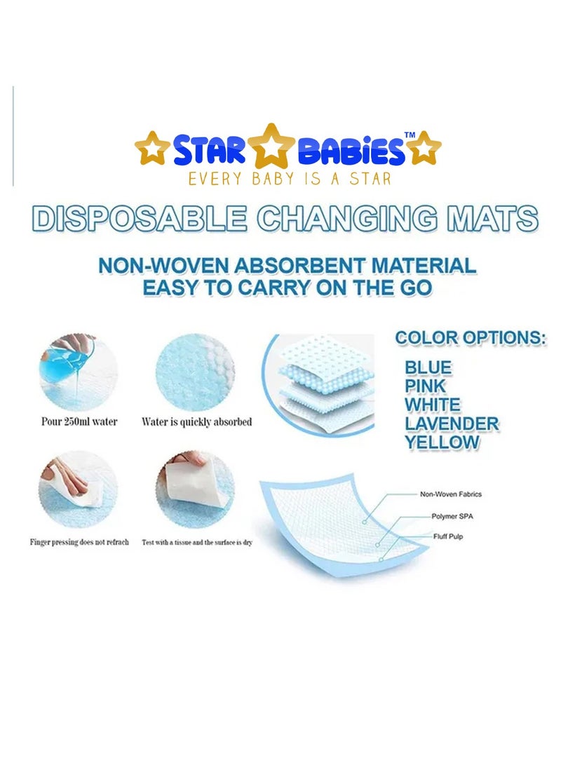 Star Babies - Buy 1 Get 1 (Lightweight Portable Infant Stroller W/ Compact Fold with Free 25pcs Disposable changing mat- Blue - Image 5