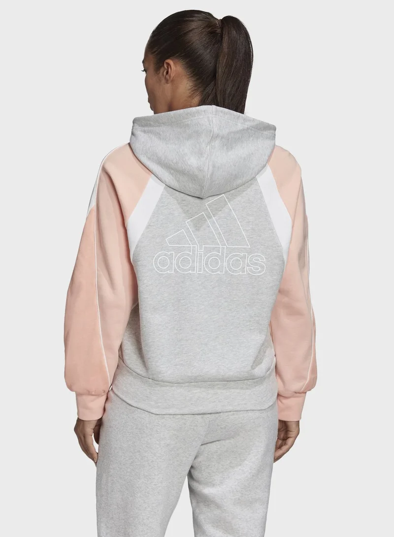 Adidas Aac Colour Block Hoodie