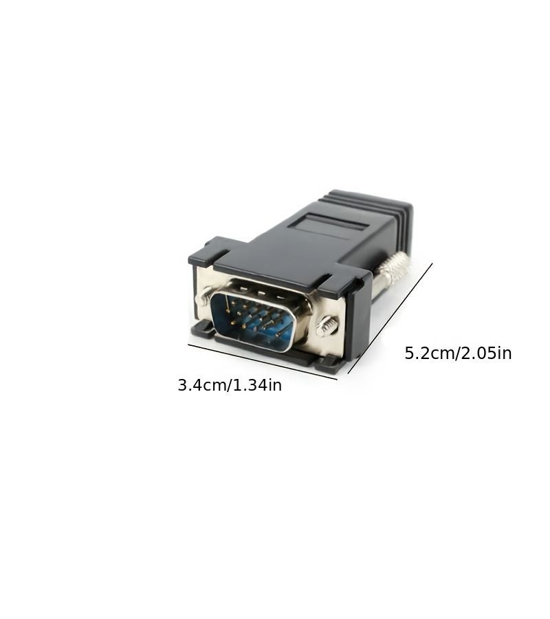 محول VGA إلى RJ45 أنثى لتوسيع إشارات VGA عبر كابل إيثرنت 15 دبوس - Image 3