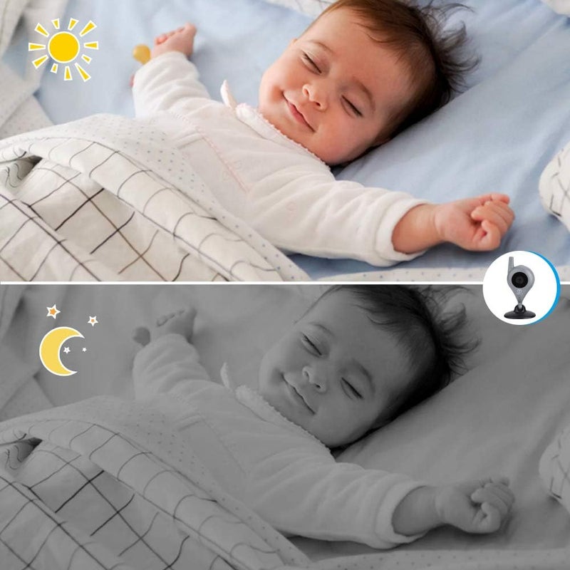 TimeFlys Video Baby Monitor with Camera and Audio C240v 24 Screen Auto Night VisionTwo Way Talk Temperature Monitoring and Warning1000 Ft RangeLong Battery Life - Image 5