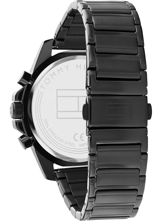 TOMMY HILFIGER Tommy Hilfiger Analogue Multifunction Quartz Watch for Men with Black Stainless Steel Bracelet - 1791935 - Image 3