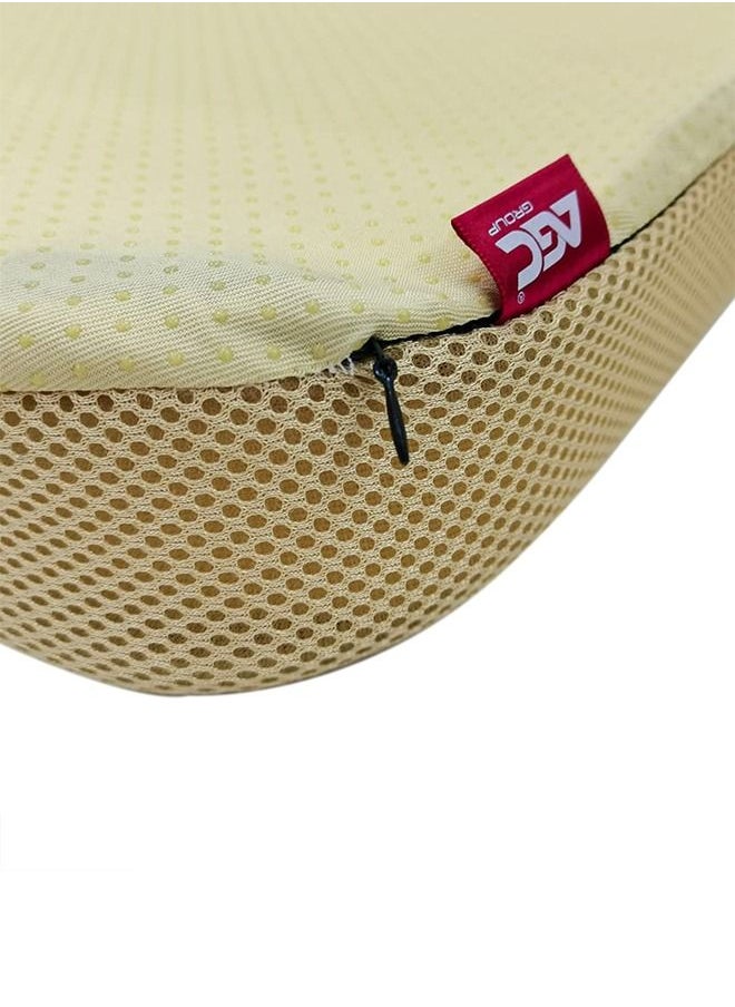 Agc - Car Seat Cushion Memory Foam Firm Sitting Pillow-Orthopedic Support and Pain Relief for Low Back Tailbone for Driving and Office Chair  Cushion - Image 1