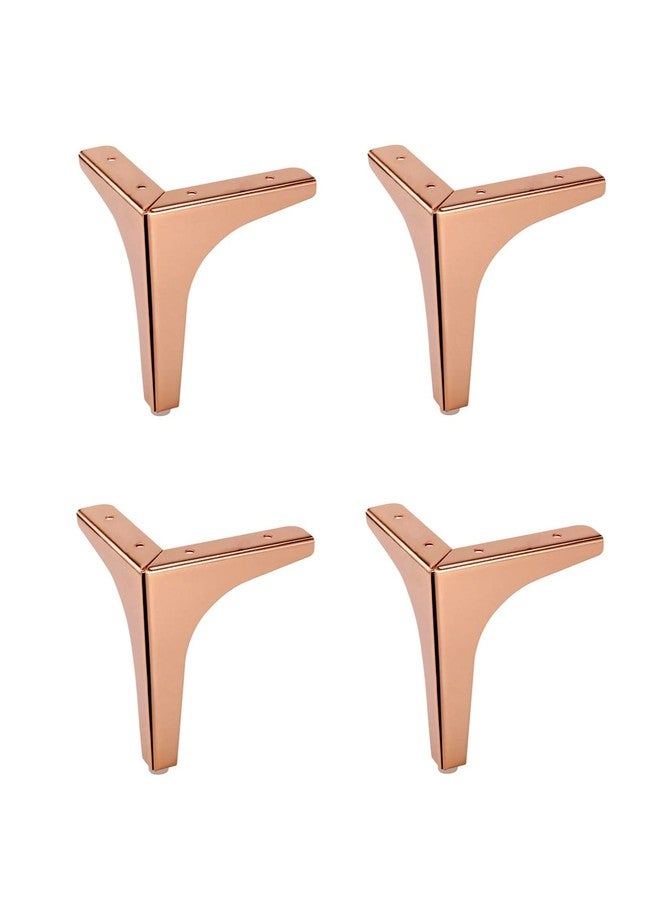 Fascination Sofa Legs 5 Inches Shiny Finish T Shape Set of 4 Weight Capacity 300kg Rose Gold - Image 3