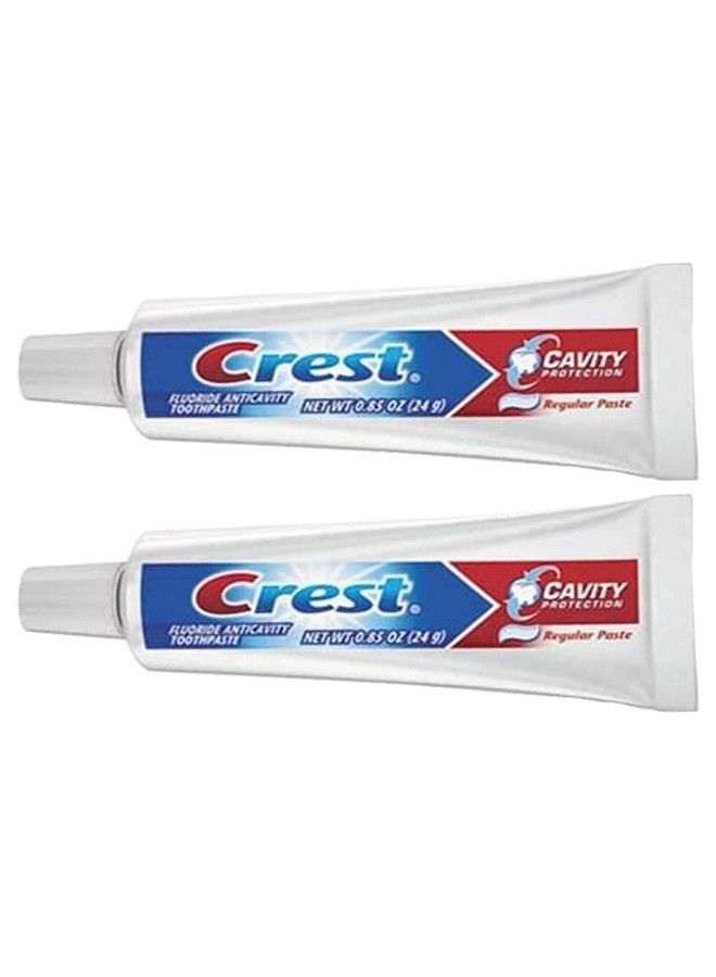 Crest معجون أسنان عادي لحماية التسوس بحجم مناسب للسفر 0.85 أونصة (24 جرامًا) عبوة من قطعتين - Image 1