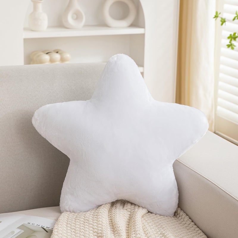 Togtlafil Togtlafil Star PillowsDecorative Star Shaped Throw PillowCute Room DecorBedroom Home Decor157 inchPlush Star Pillow White 157 in