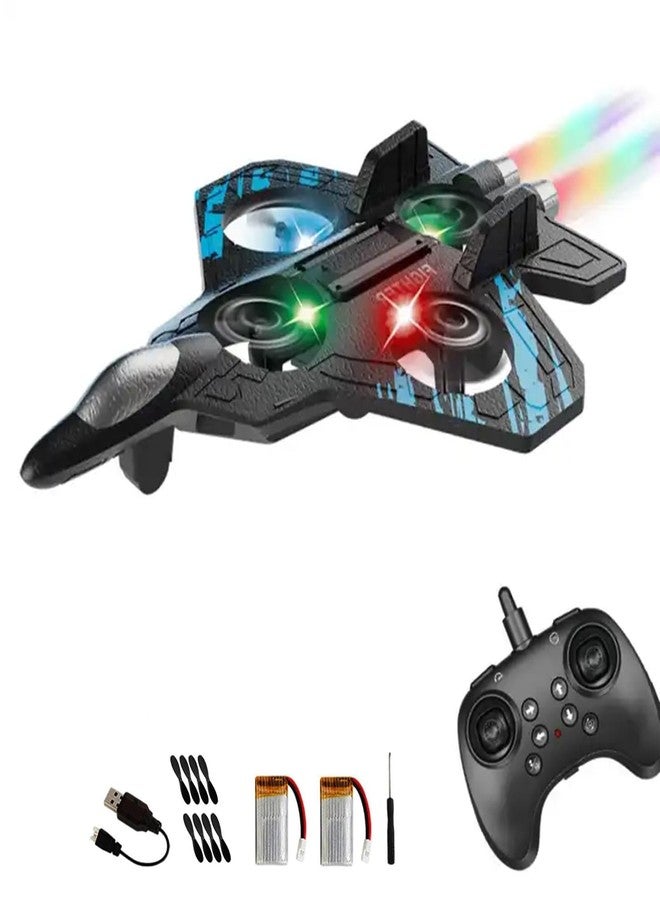 NMM Remote Control Airplane - EPP High Elasticity 4 Channel RC Aircraft with 360° Suspended Flight, Kids Toy, LED Light Show, 2× Long Life Batteries and Gift Box - Image 1
