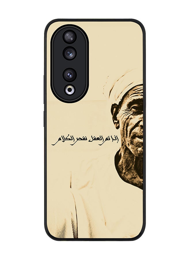 Stylizedd Rugged Black edge case for Honor 90 5G, Slim fit Soft Case Flexible Rubber Edges Anti Drop TPU Gel Thin Cover -  Speak Wisely - Image 1