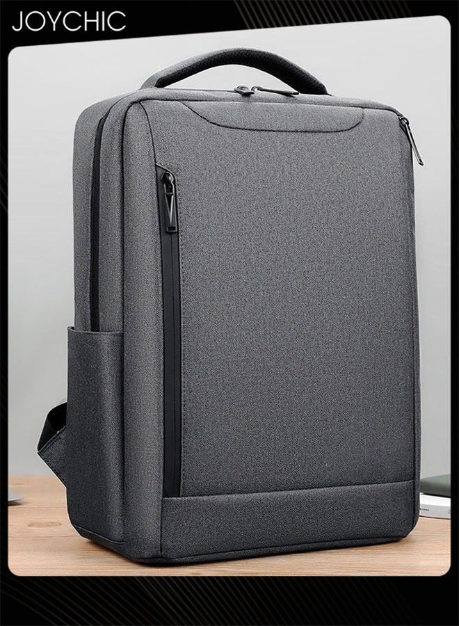 Joychic Travel Business Laptop Backpack Wear-resistant Computer Daypack Anti-theft Double Shoulder Bag with USB Charging Port for Men School Office Fits 15.6 inch Grey - Image 3