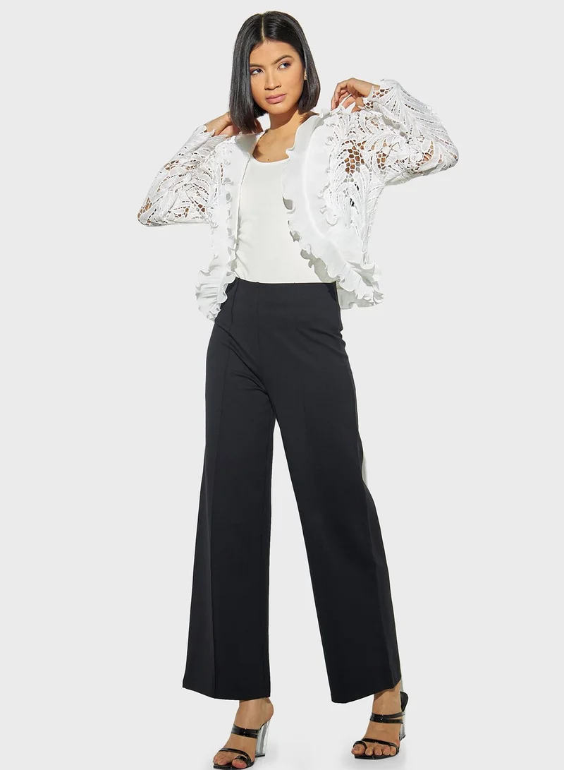 2Xtremz Open Work Lace Detailed Jacket