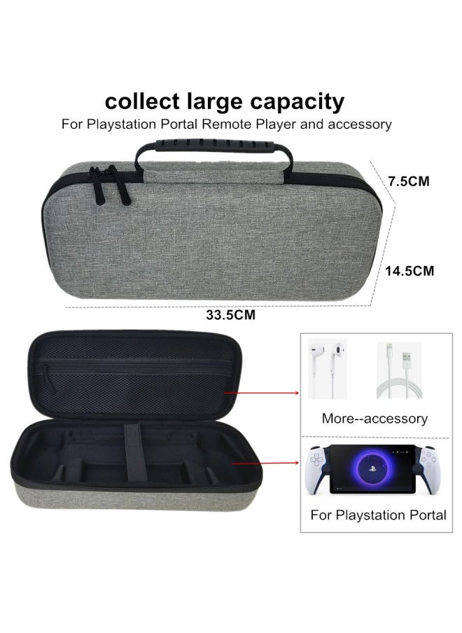 Generic Portal Palm Storage Bag Suitable For Sony PlayStation Portal Storage Bag EVA Hard Bag In Stock-Product Color:Gray Compartment  - Image 3
