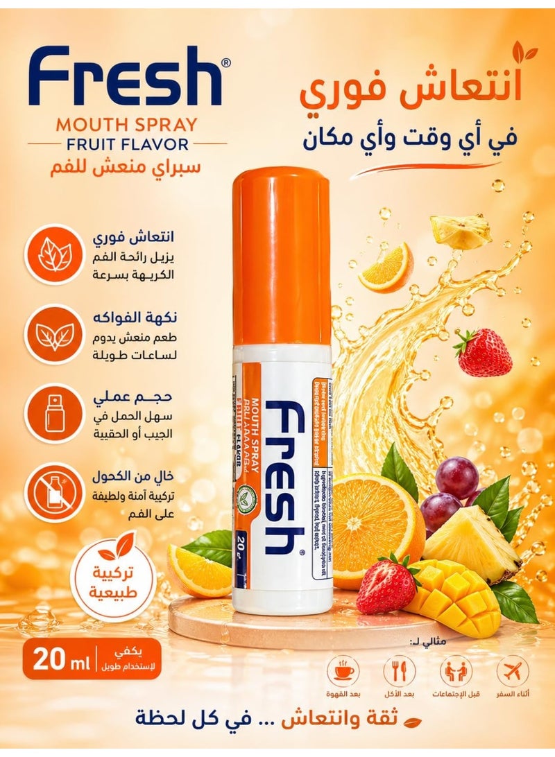 Fresh Fruit Flavor Refreshing Mouth Spray, 20ml - Image 3