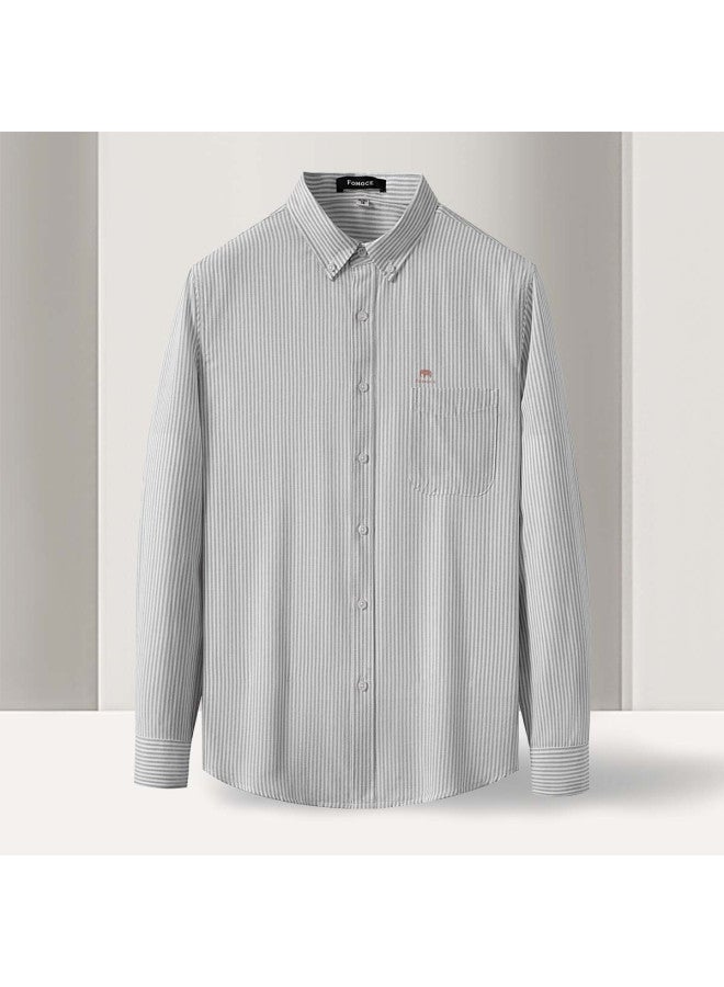 Fomoce men's Long Sleeve Summer Shirt - Breathable Casual Wear - Image 4