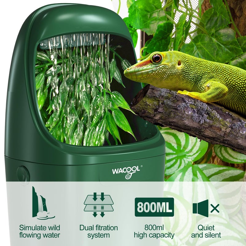 WACOOL TERRA Wacool Reptile Water Dripper Chameleon Drinking Fountain Water Dispenser, Automatic Water Feeder for Bearded Dragon Gecko Lizard Frog Snake/Reptile Accessories - Image 5