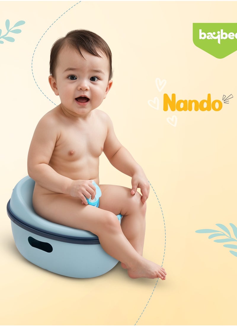 BAYBEE Baybee 3 in 1 Nando Baby Potty Seat For Kids, Baby Potty Training Seat Chair With Splash Guard & Potty Step Stool for Toddlers Kids Western Toilet Seat Potty Seat For 0 to 5 Years Boy Girl Blue  - Image 4