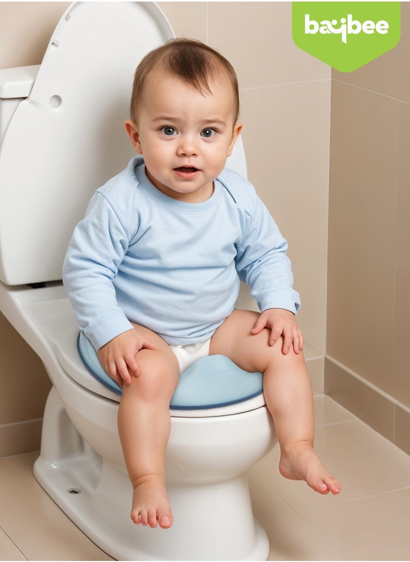 BAYBEE Baybee 3 in 1 Nando Baby Potty Seat For Kids, Baby Potty Training Seat Chair With Splash Guard & Potty Step Stool for Toddlers Kids Western Toilet Seat Potty Seat For 0 to 5 Years Boy Girl Blue  - Image 2