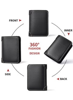 Deabolar Premium Men's Wallet - Vertical Short Design Luxury Card Holder, Large Capacity Business Credit Card Holder, Men's Slim Front Pocket Wallet  - Image 3