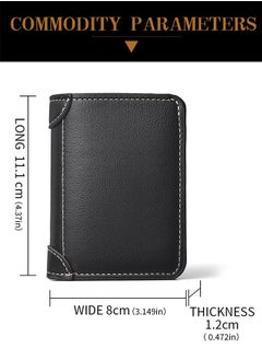 Deabolar Premium Men's Wallet - Vertical Short Design Luxury Card Holder, Large Capacity Business Credit Card Holder, Men's Slim Front Pocket Wallet  - Image 5