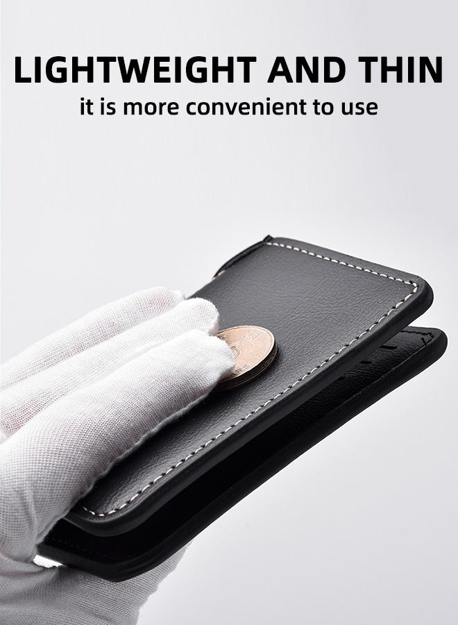 Deabolar Premium Men's Wallet - Vertical Short Design Luxury Card Holder, Large Capacity Business Credit Card Holder, Men's Slim Front Pocket Wallet - Image 2