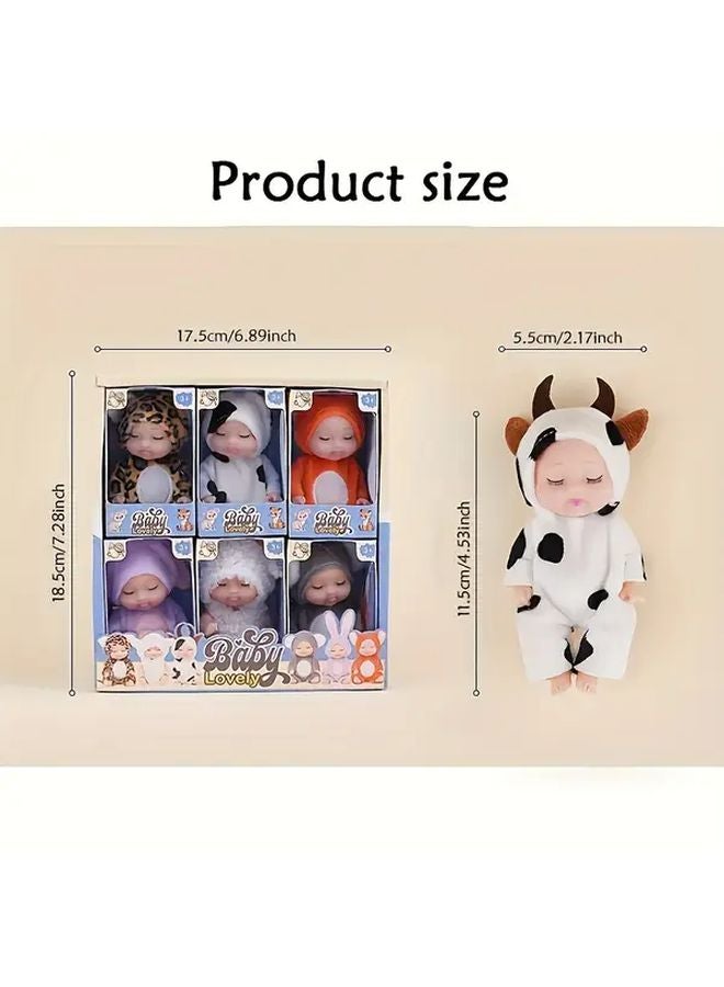 Cute Cow Mini Doll Reborn Sleep Companion For Children Christmas Birthday Gift - Image 3