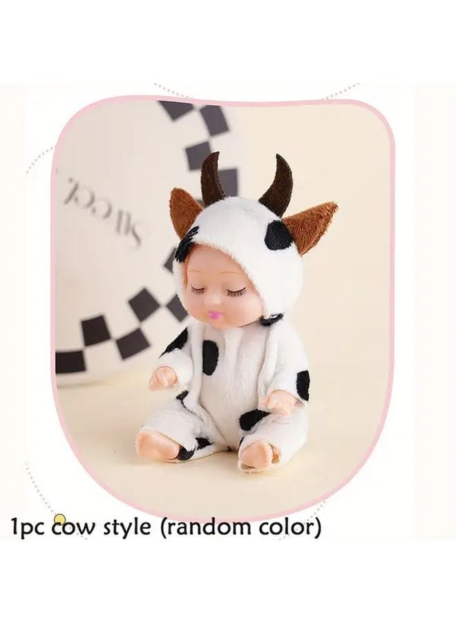 Cute Cow Mini Doll Reborn Sleep Companion For Children Christmas Birthday Gift - Image 1