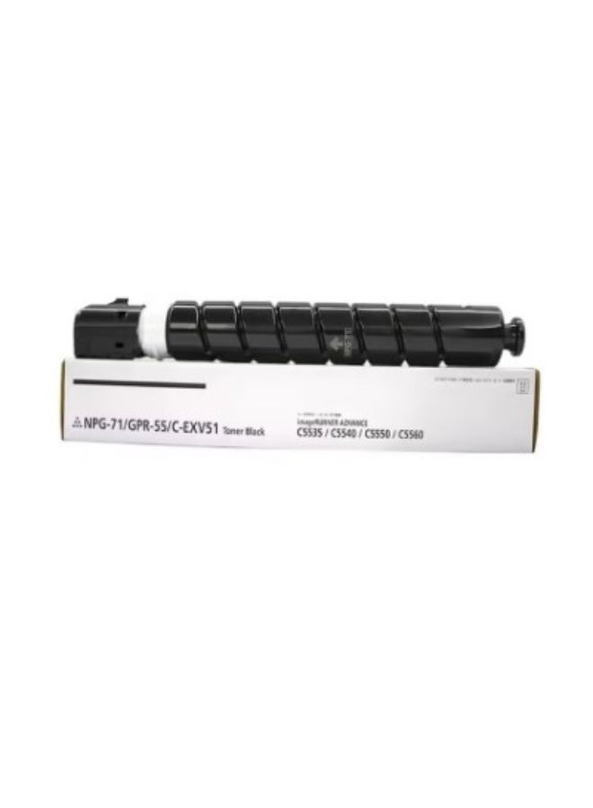 Terabyte C-EXV 51 This Compatible toner cartridge is suitable for Printer Canon IMAGERUNNER ADVANCE C5535 5535I C5540I C5550I C5560I CEXV 51 (Black) - Image 1