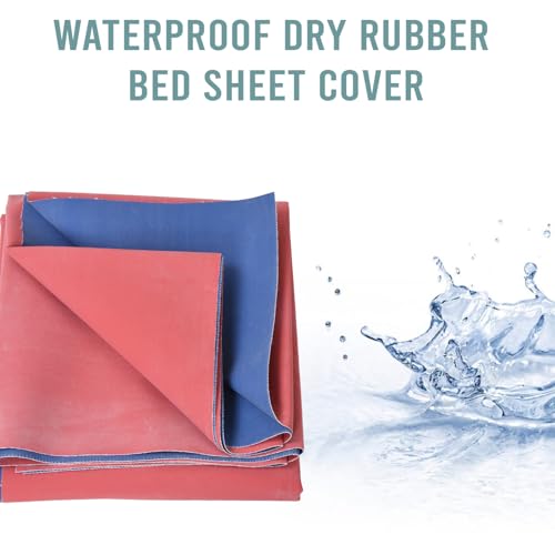 AQBAH Rubberized Fabric Sheet for Bed Adult, Toddler, Mattress Protector, Non Absorbent Oil Cloth, Reusable Rubberized Textile Fabric Crib 1 Meter(39x39 inches)(100X100 cm), Peach - Image 4