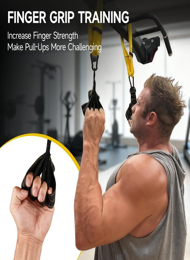 FitBeast Pull Up Ball Grips & Finger Straps Set – Grip Balls for Dead Hangs, Pull Ups, Climbing & Home Gym Training (Yellow) - Image 4