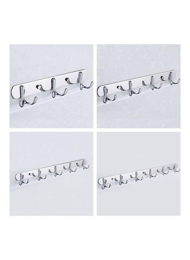 NIBEMINENT Bathroom Hook Rack Silver  - Image 3