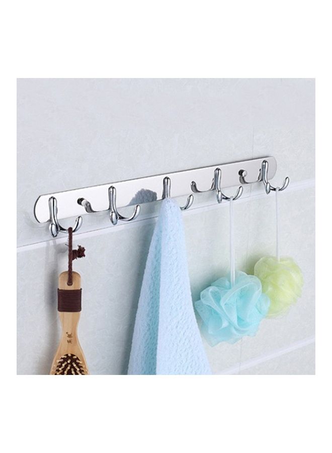 NIBEMINENT Bathroom Hook Rack Silver  - Image 4