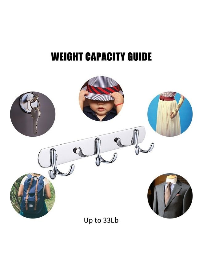 NIBEMINENT Bathroom Hook Rack Silver  - Image 5