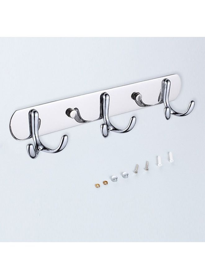 NIBEMINENT Bathroom Hook Rack Silver  - Image 2