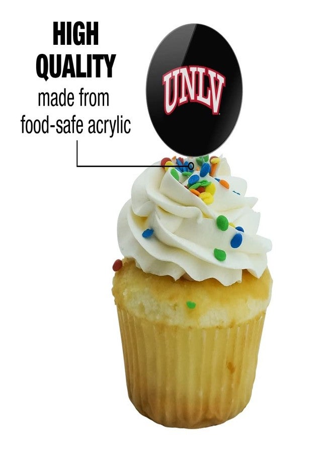GRAPHICS & MORE University of Nevada, Las Vegas Secondary Logo Cupcake Picks Toppers Decoration Set of 6 - Image 3