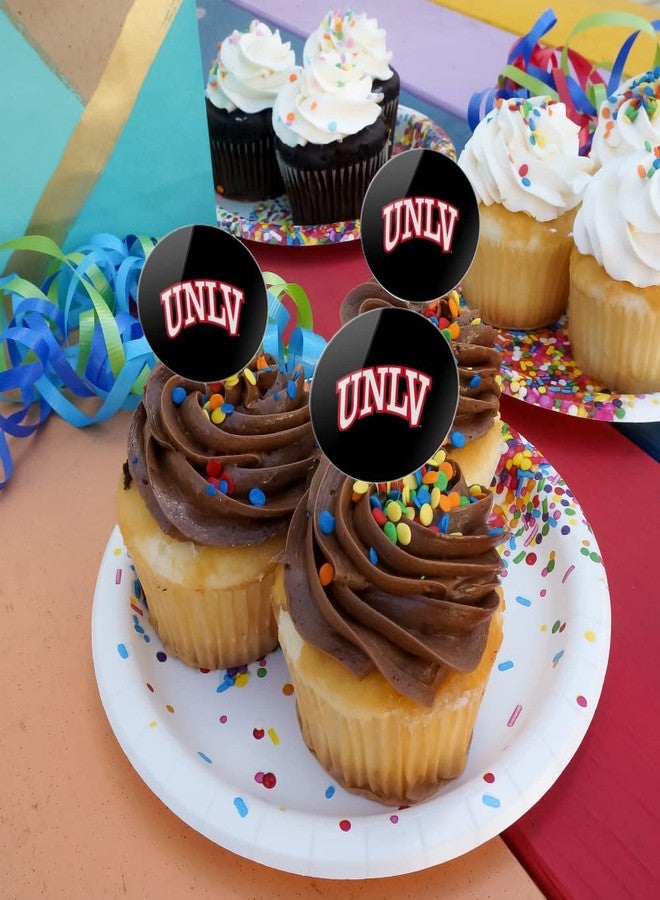 GRAPHICS & MORE University of Nevada, Las Vegas Secondary Logo Cupcake Picks Toppers Decoration Set of 6 - Image 4