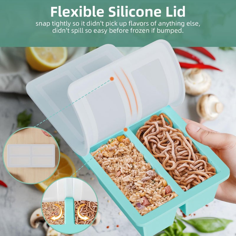 FDDAI Silicone Freezer Tray for Sauce Cube: FDDAI Super Prep Freezing Tray for Souped Storage - Freeze 125mL 250mL Broth Soup Portion - Image 4