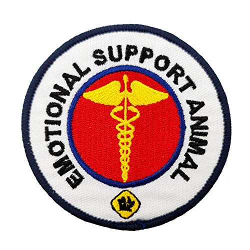 Cute-Patch Emotional Support Animal Service Dog Medical Assistance Embroidered Iron on Patch - Image 1