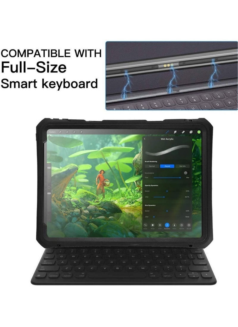 Generic - ipad 10.2 Waterproof Case 2021/2020/2019, Case iPad 7th/iPad 8th/iPad 9th Generation IP68 Waterproof ipad 10.2 Cover with Strap Stand Pencil Holder Built-in Screen Protector Rugged Shockproof Case - Image 1